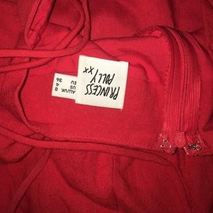 red princess polly dress